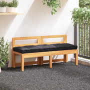 Cuscino per Pallet e Pavimento in Cotone 120x40x7 cm Nero 48673