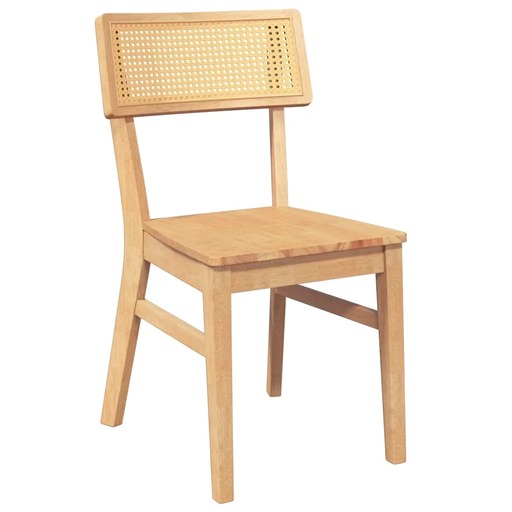 Sedie da Pranzo 2 pz in Legno Massello di Hevea 4102464