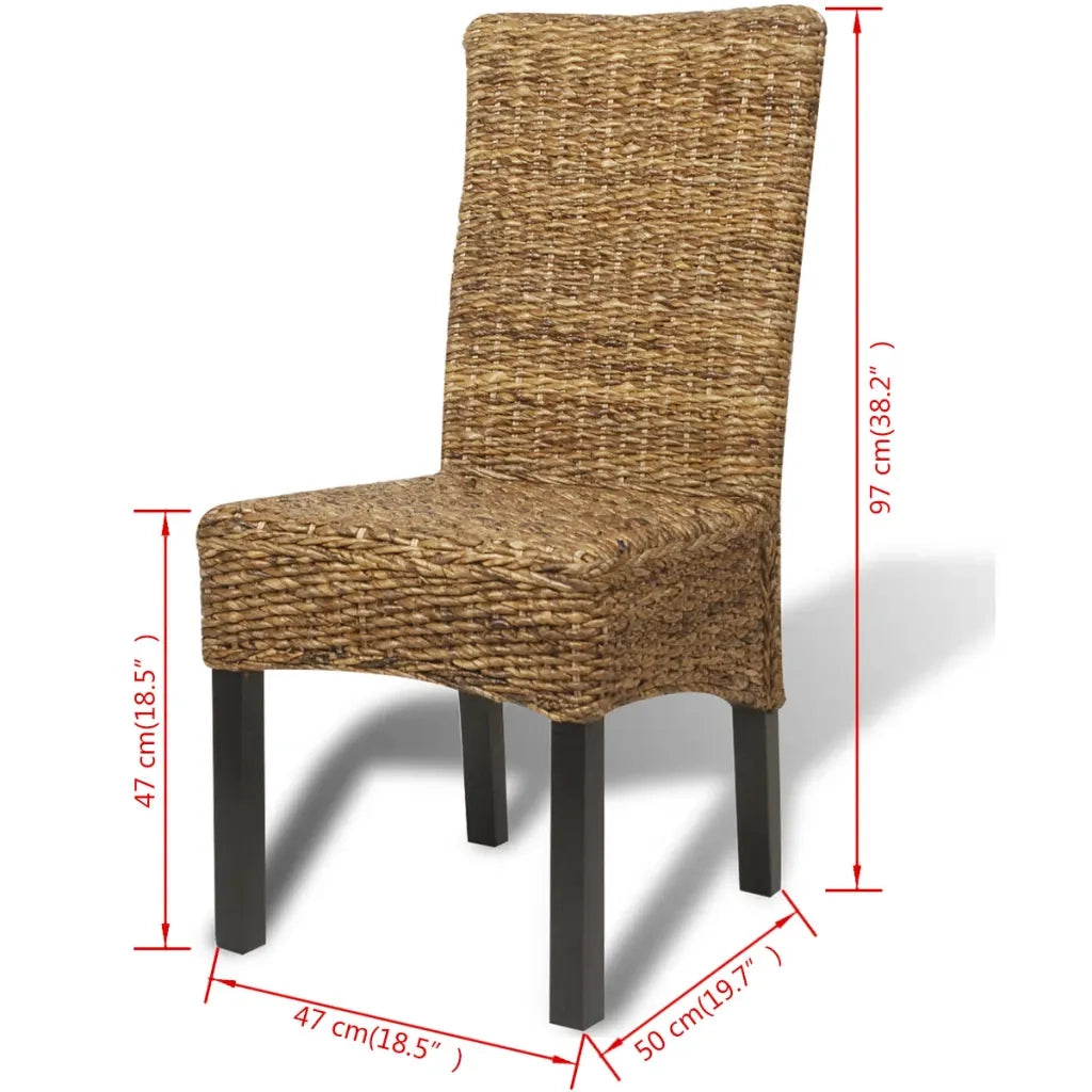 Sedie da Pranzo 4 pz in Abca e Legno Massello di Mango cod mxl 22576