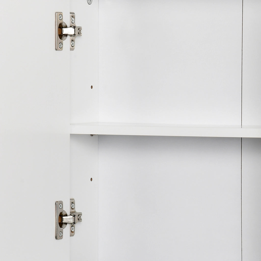Armadio Bagno con Specchio e Ripiano ¨C Zephmum ¨C Bianco 48x14.5x45 cm