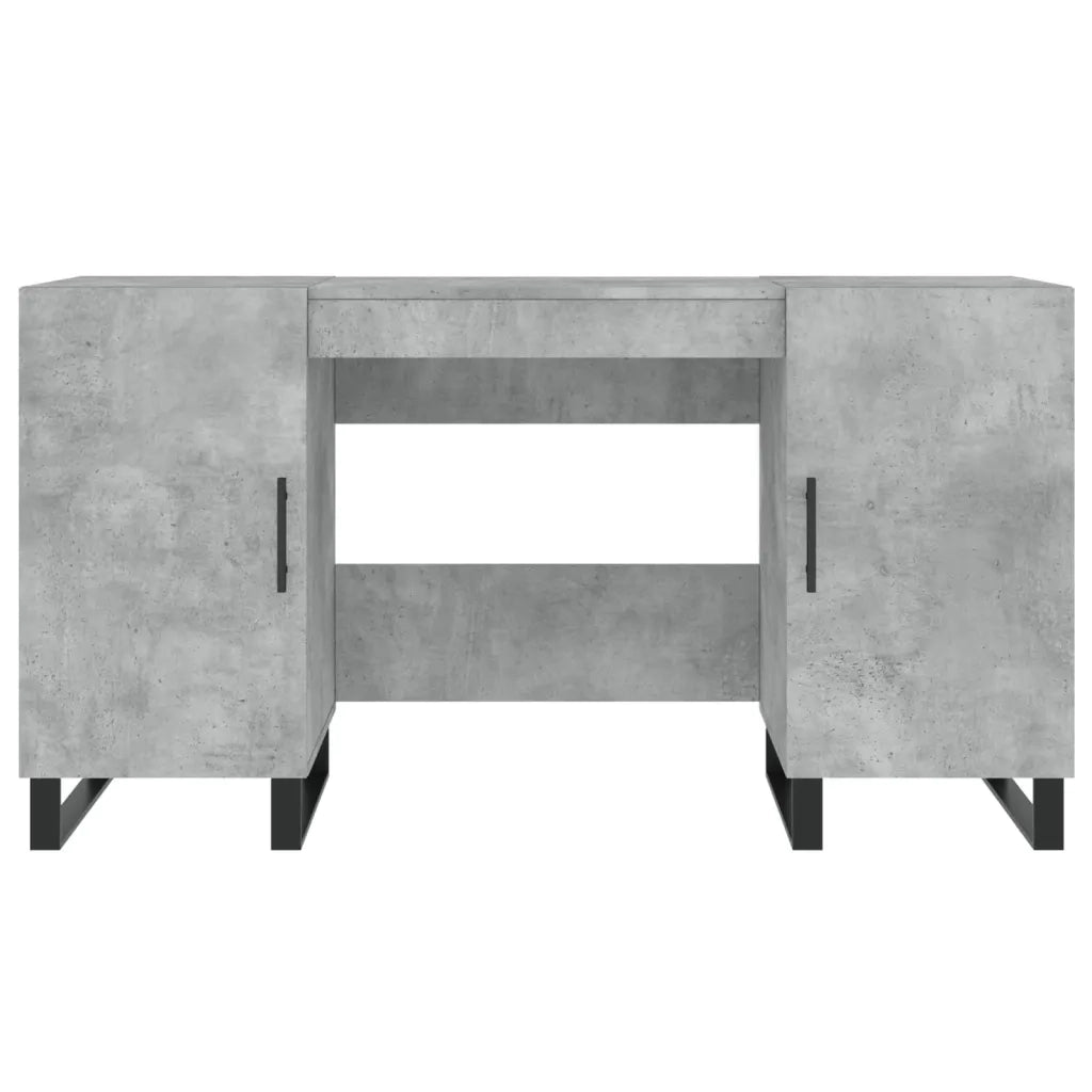 vidaXL Scrivania Grigio Cemento 140x50x75 cm in Legno Multistrato