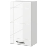 EasyComfort Mobiletto Bagno in MDF a Muro con 3 Ripiani e Ripiano Superiore Regolabile, 37x22.5x70 cm, Bianco