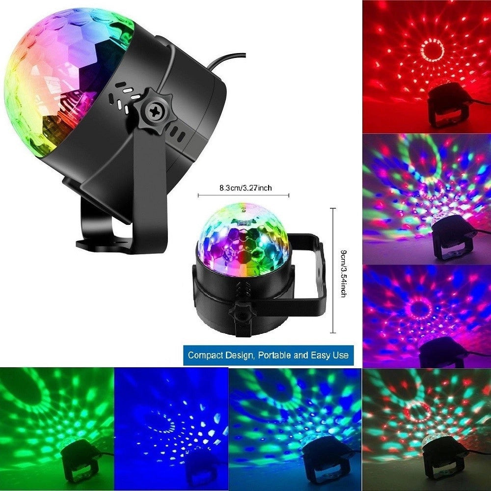 Trade Shop - Mini Dj Laser Proiettore A Sfera Rgb Led Effetto Disco Luci Per Disco Bar -