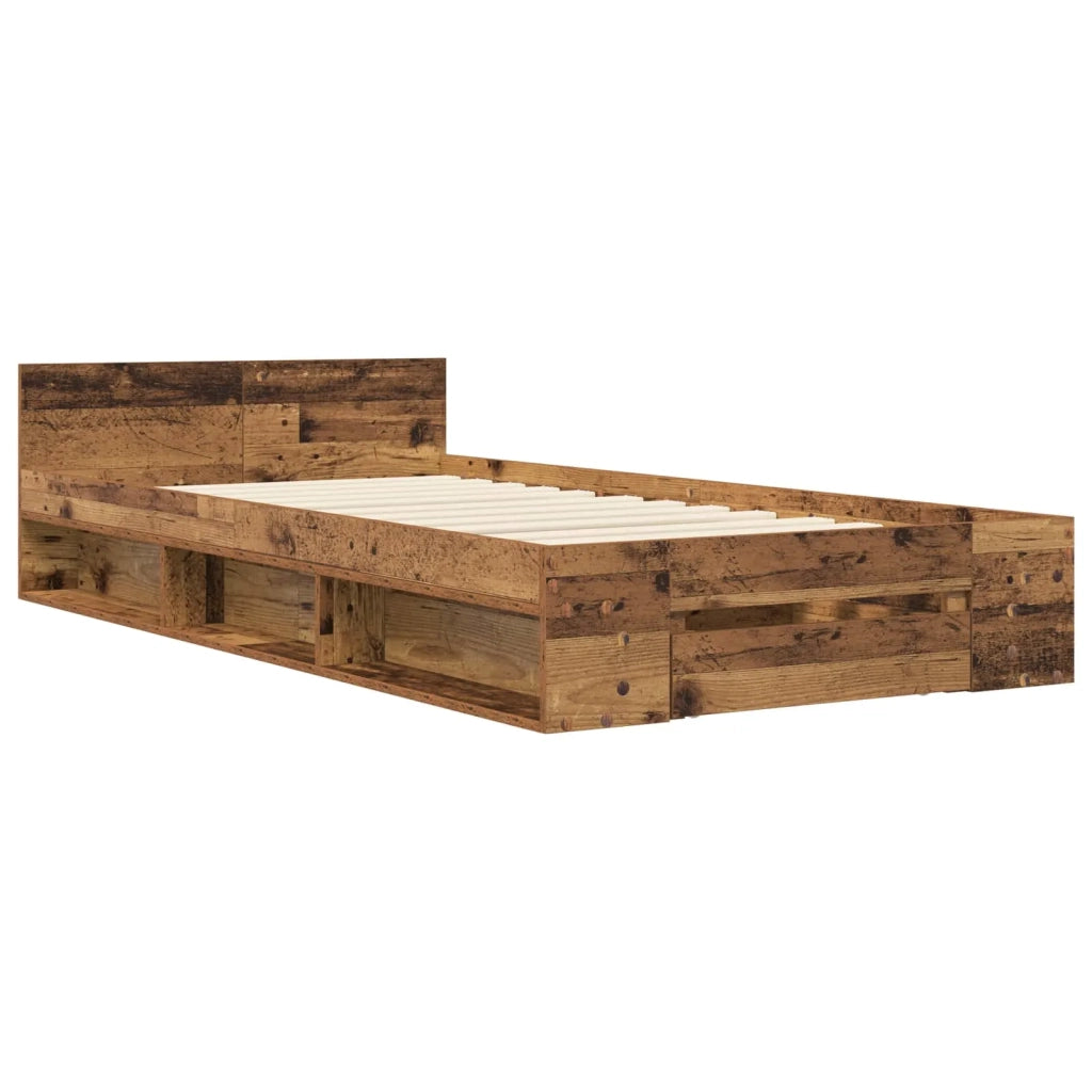 Telaio del letto con storage Legno antico 80 x 200 cm 3429600