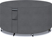 Tavoliere per giardino rotonde con finestre di ventilazione, tessuto 600D Oxford, tavoliere per giardino rotonde impermeabile, acqua e vento, UV, 200x80cm, grigio