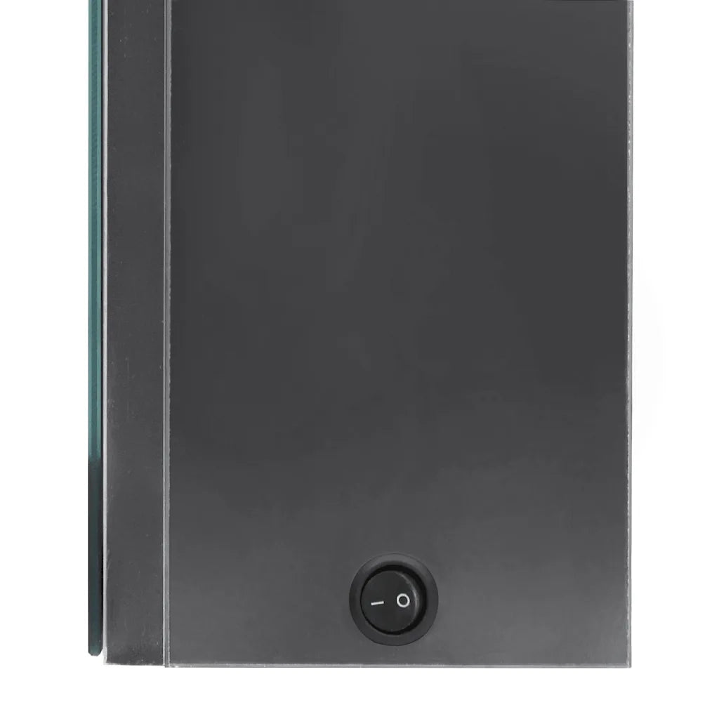 Armadietto Bagno | Armadio da bagno con Specchio e LED Grigio Lucido 80x12x68 cm