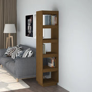 Libreria Divisorio-Scaffale per Libri-Mobile di Stoccaggio Ambra 40x35x167 cm in Legno Massello di Pino