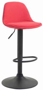 Sgabello di design KIEL in tessuto nero,rosso