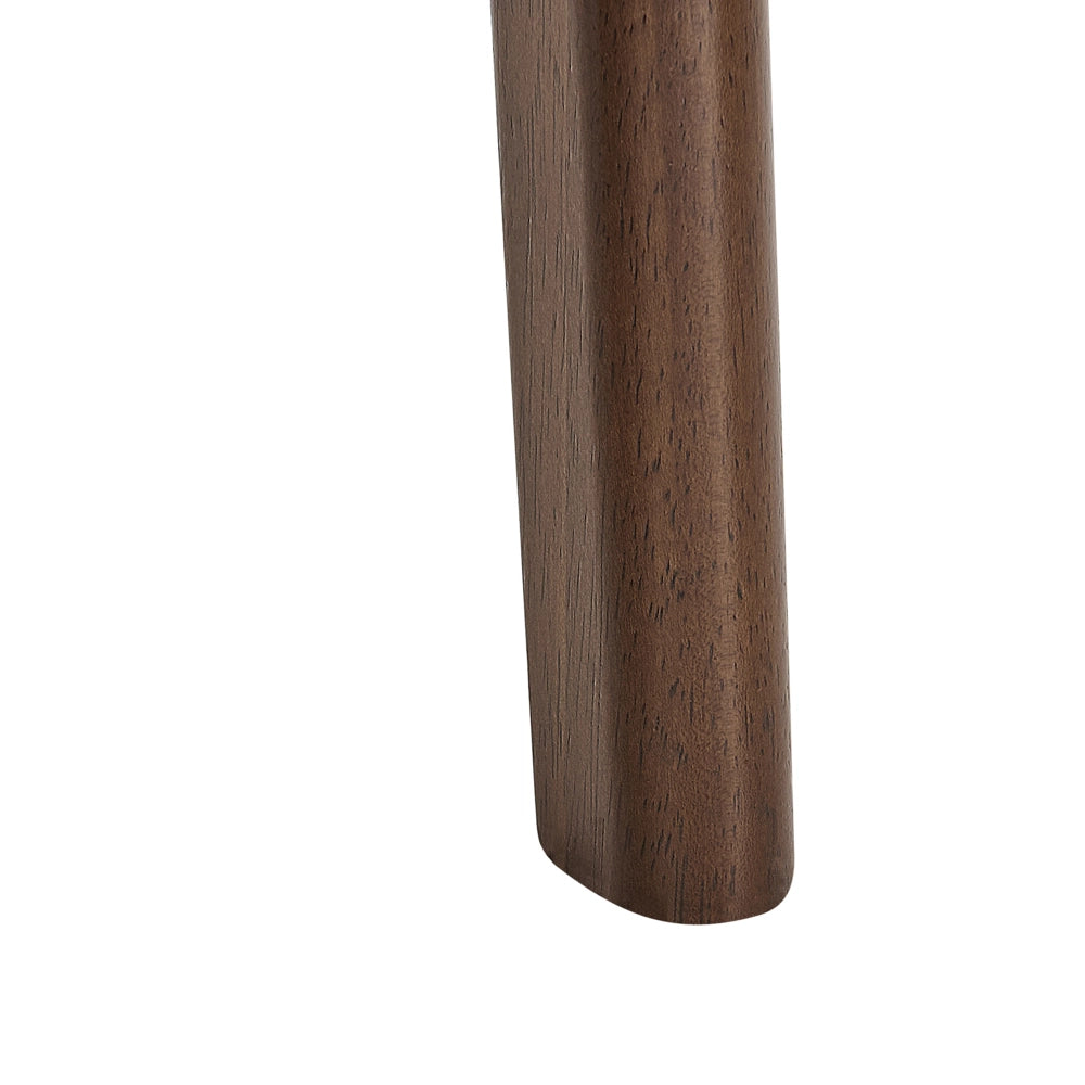 Set di 2 sedie da pranzo in legno scuro e compensato grigio tessuto in poliestere gambe in gomma senza braccioli stile retrò tradizionale