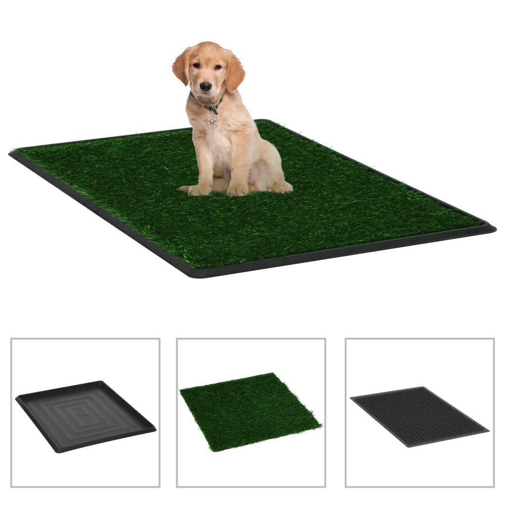 Toilette Animali con Vassoio e Prato Finto Verde 64x51x3cm WCcod mxl 97339