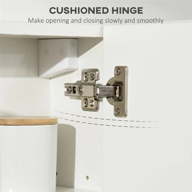 ARMADIO A SPECCHIO DA BAGNO CON 4 RIPIANI REGOLABILI 48X15X45 CM BIANCO