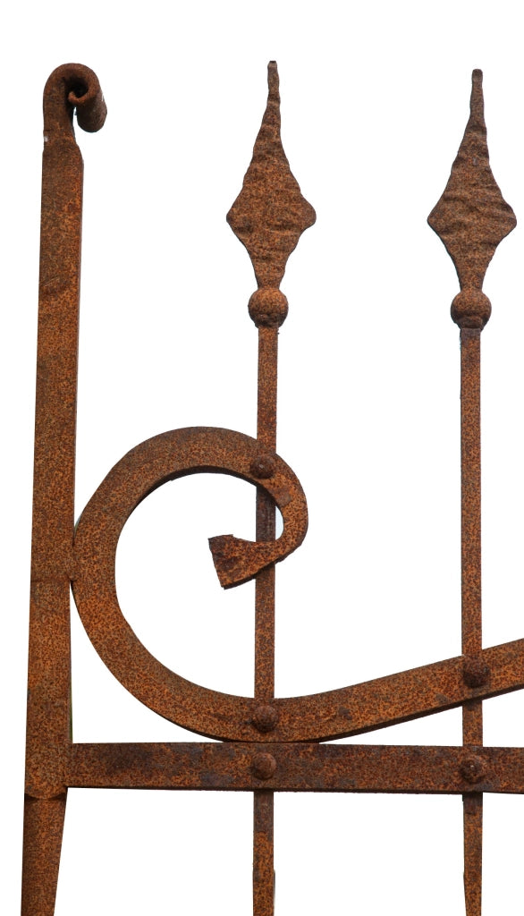 Biscottini Cancello in ferro pieno finitura anticata L402xPR10xH263 cm interamente