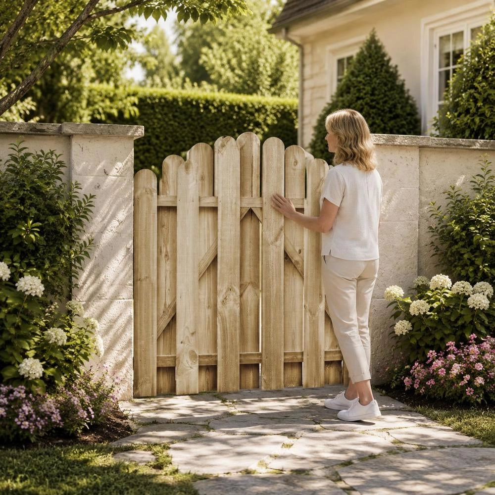 Garden Gate Made Of Impregnated Pine Wood, 100x100 Cm
