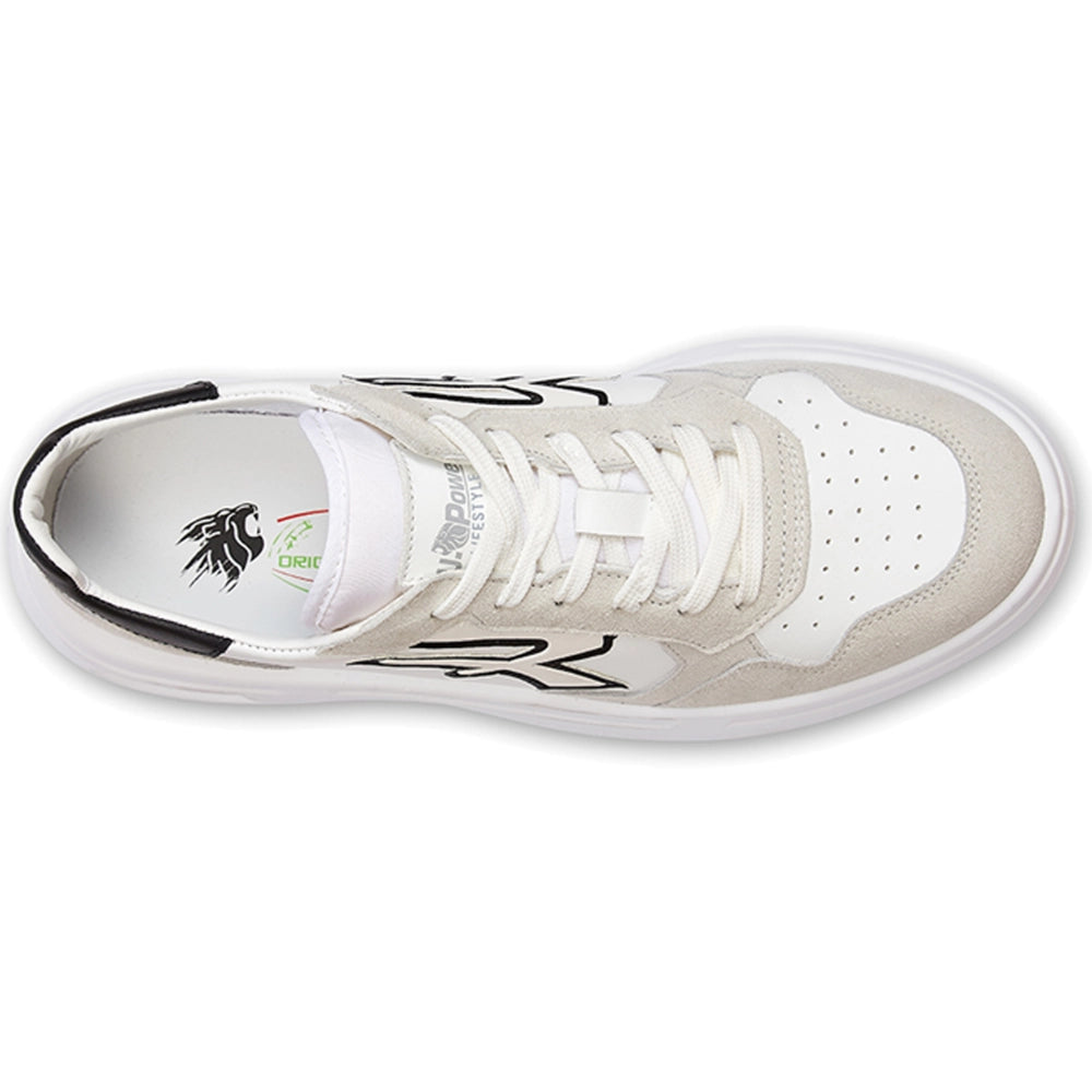 Sneakers bassa pelle helix bianco nero beige senza puntale antinfortunistico *** taglia- 40, confezione 1