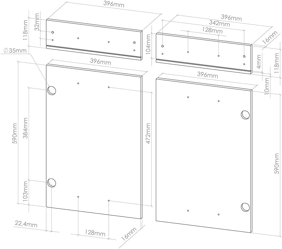 Frontale cucina R-Line, Calcestruzzo, 79.2 x 70.8 cm frontale del mobile per mobile base con cassetti