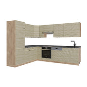 Cucina angolare completa Fame-Line Pannello in quercia/Rovere dorato 227 x 60 cm, PL Antracite Vicco
