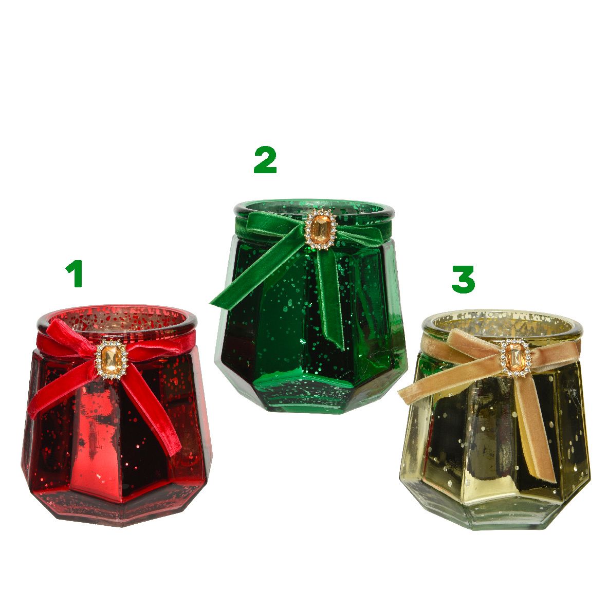 PORTACANDELA GLITTER C/FIOCCO