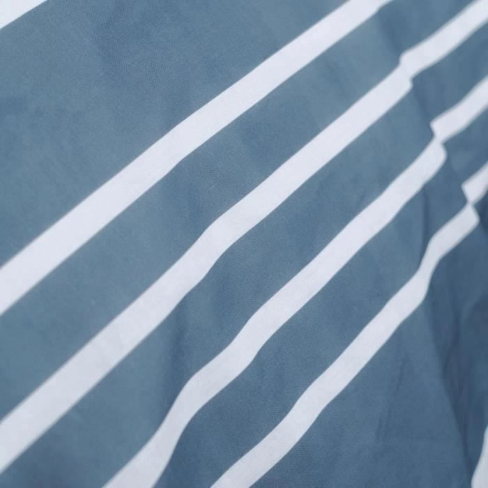 Copripiumino per 2 persone -TODAY - 240x200 cm - 100% Cotone - Blu e Bianco