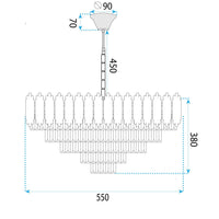 Lampada Cristal G049-cp 60cm