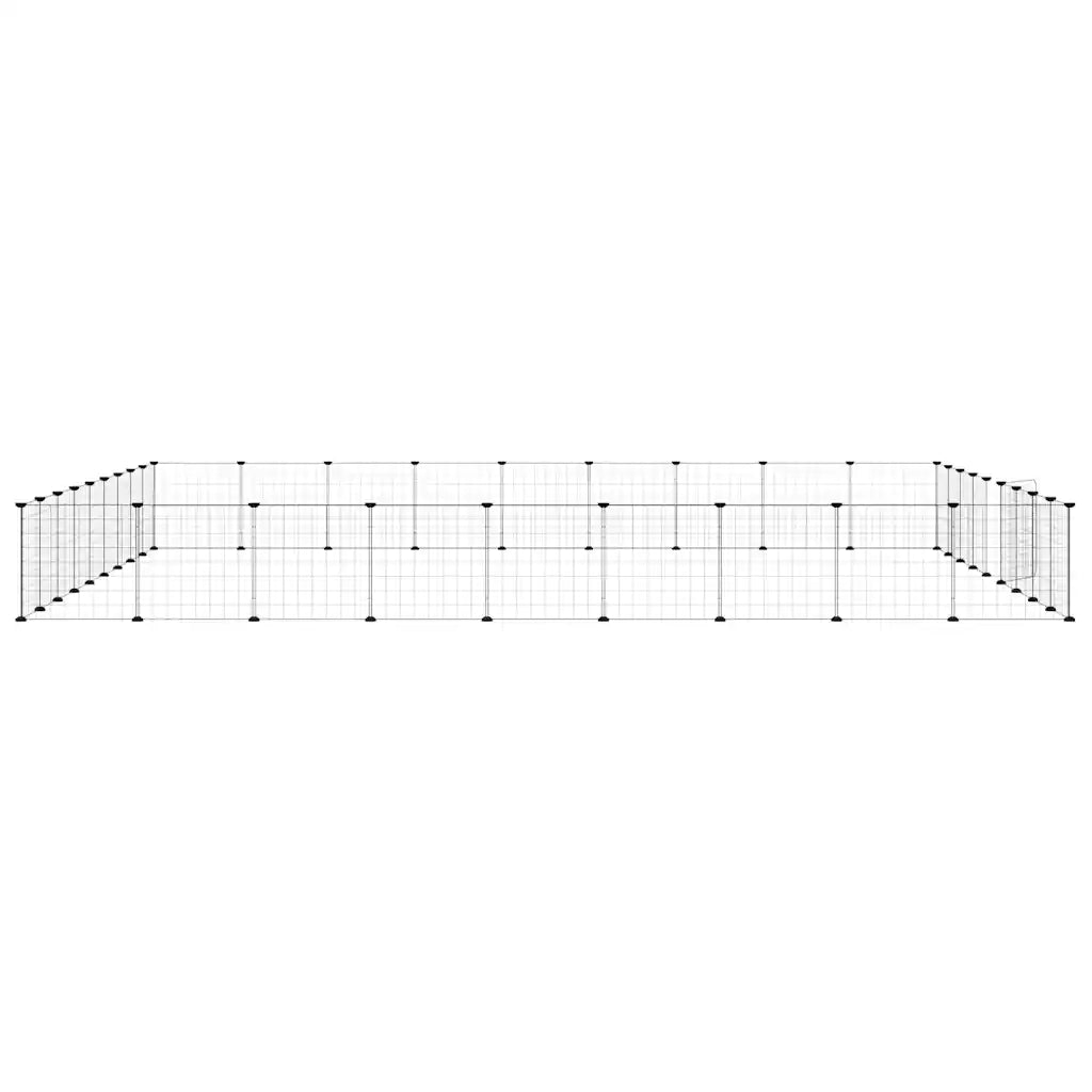 Gabbia per Animali 36 Pannelli con Porta Nera 35x35 cm Acciaio CFW7499085