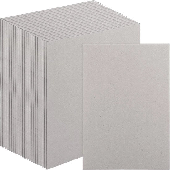 Pacchetto di 50 fogli di cartoncino grigio A4 - 210 x 297 mm - 1,5 mm cartoncino per libri - Cartoncino grigio per libri - Inviti