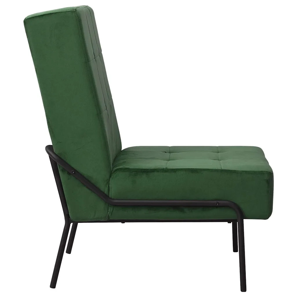 Poltrona Relax-Poltroncina 65x79x87 cm Verde Scuro in Velluto