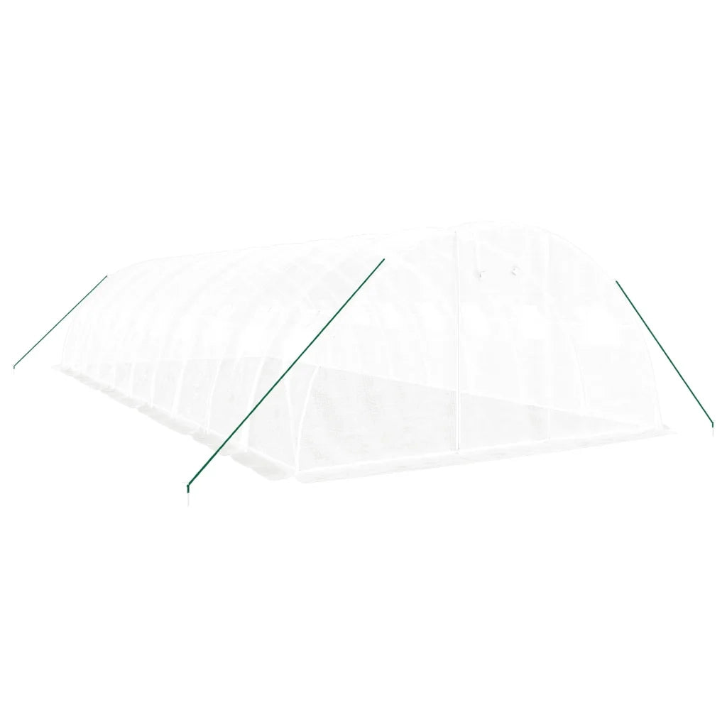 Serra con Telaio in Acciaio Bianco 40 mÂ² 10x4x2 m