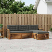 Set di divani da esterno 4 pz Naturale e Antracite 3383200