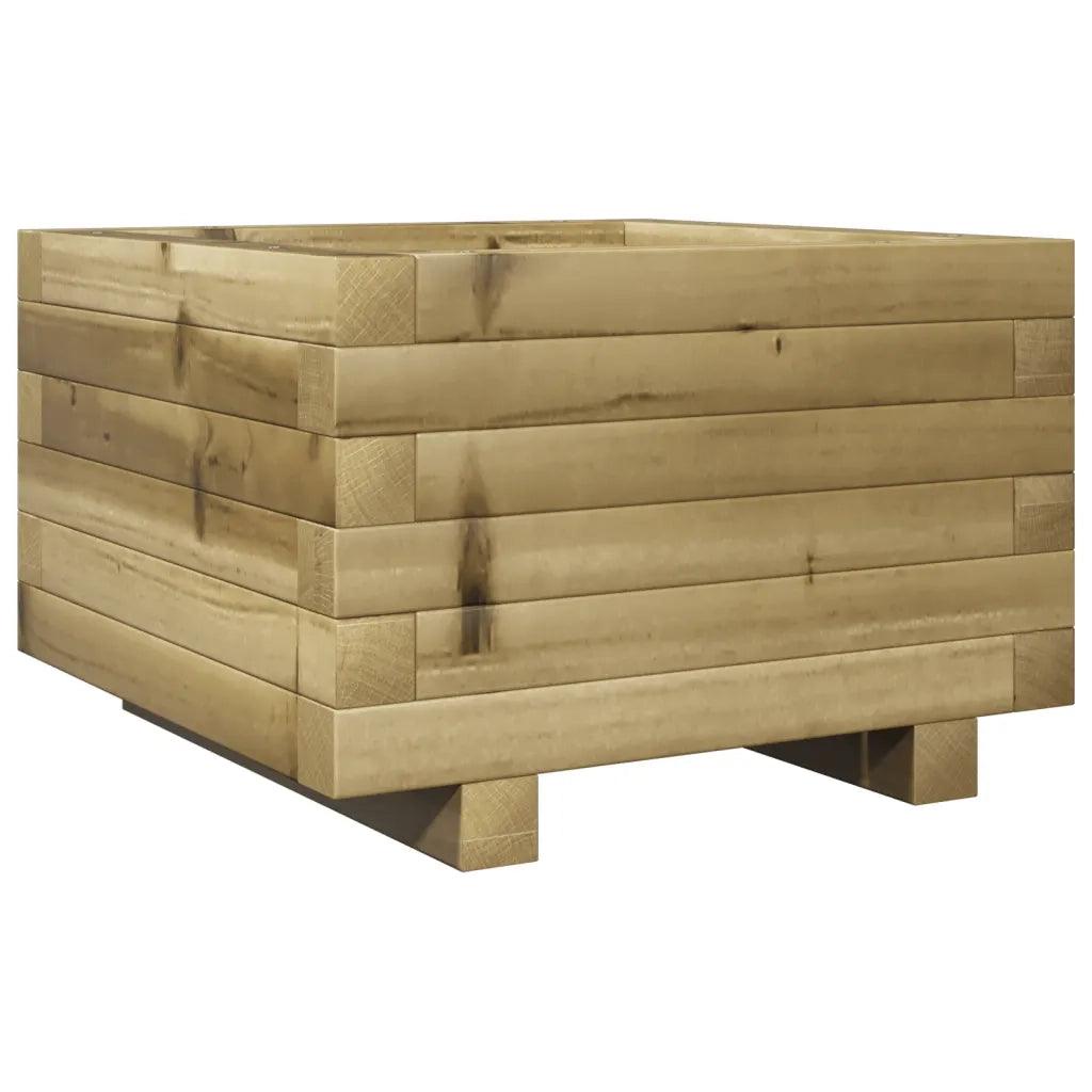 Fioriera | Cassetta per fiori | Vaso da Giardino 40x40x26,5 cm in Legno di Pino Impregnato
