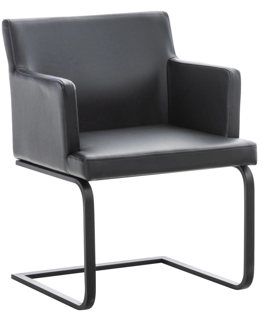 Sedia Pranzo Moderna Aberford In Similpelle nero,nero