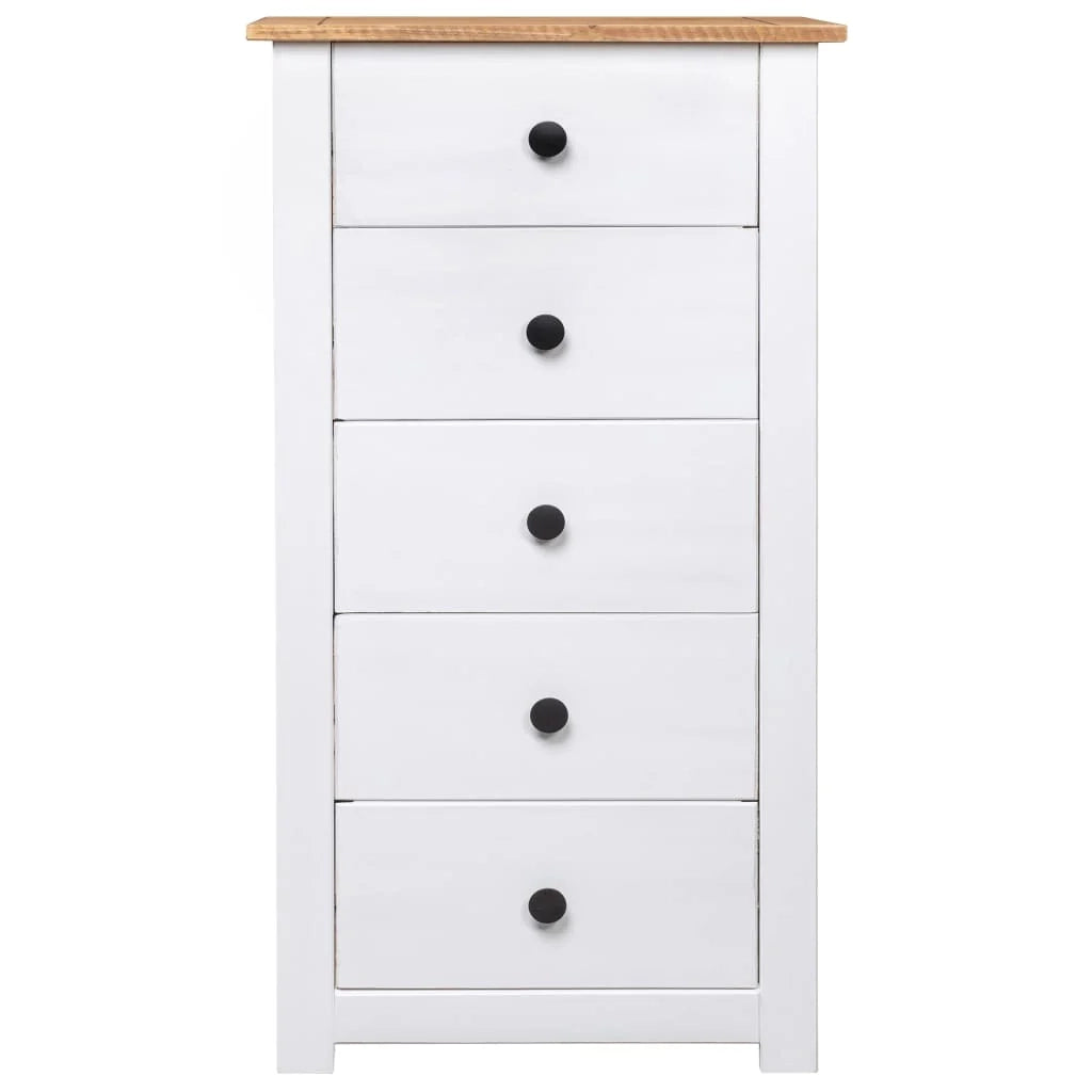 Buffet credenza cassettiera armadio mobile contenitore organizer per cucina soggiorno salotto 46 ​​x 40 x 89 cm pino bianco 02_0030317