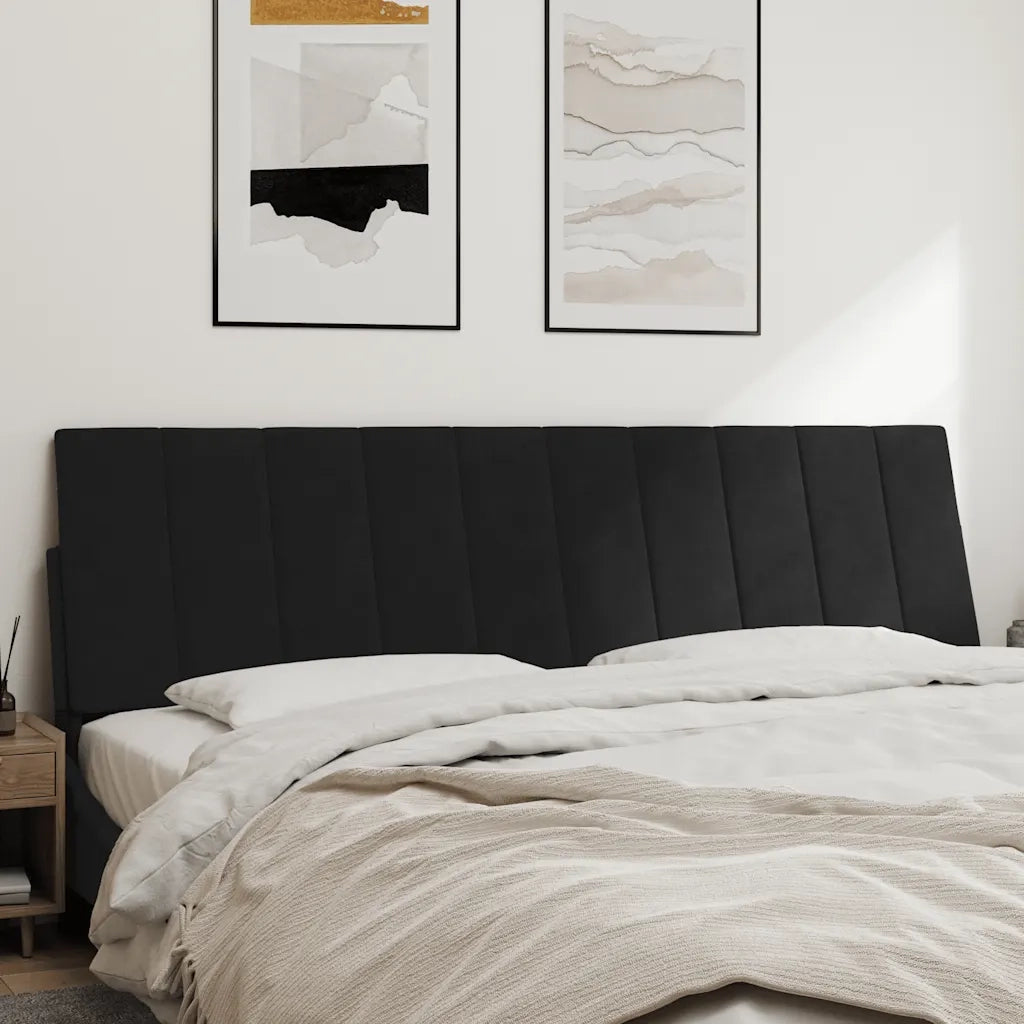 Cuscino Testiera Hanko Nero 180 cm in Velluto CFW8437398