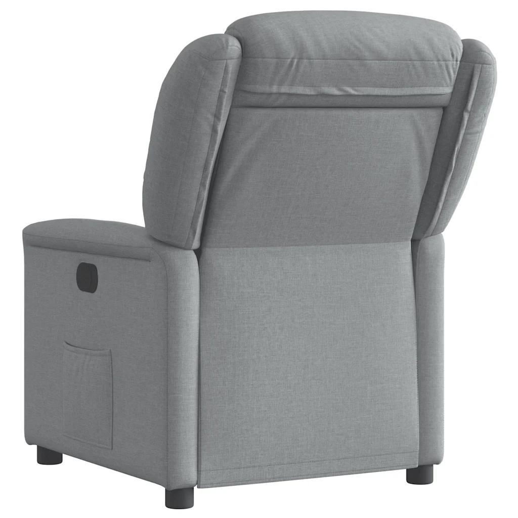 Poltrona Elettrica Reclinabile-Divano Sedia Grigio Chiaro in Tessuto 659153