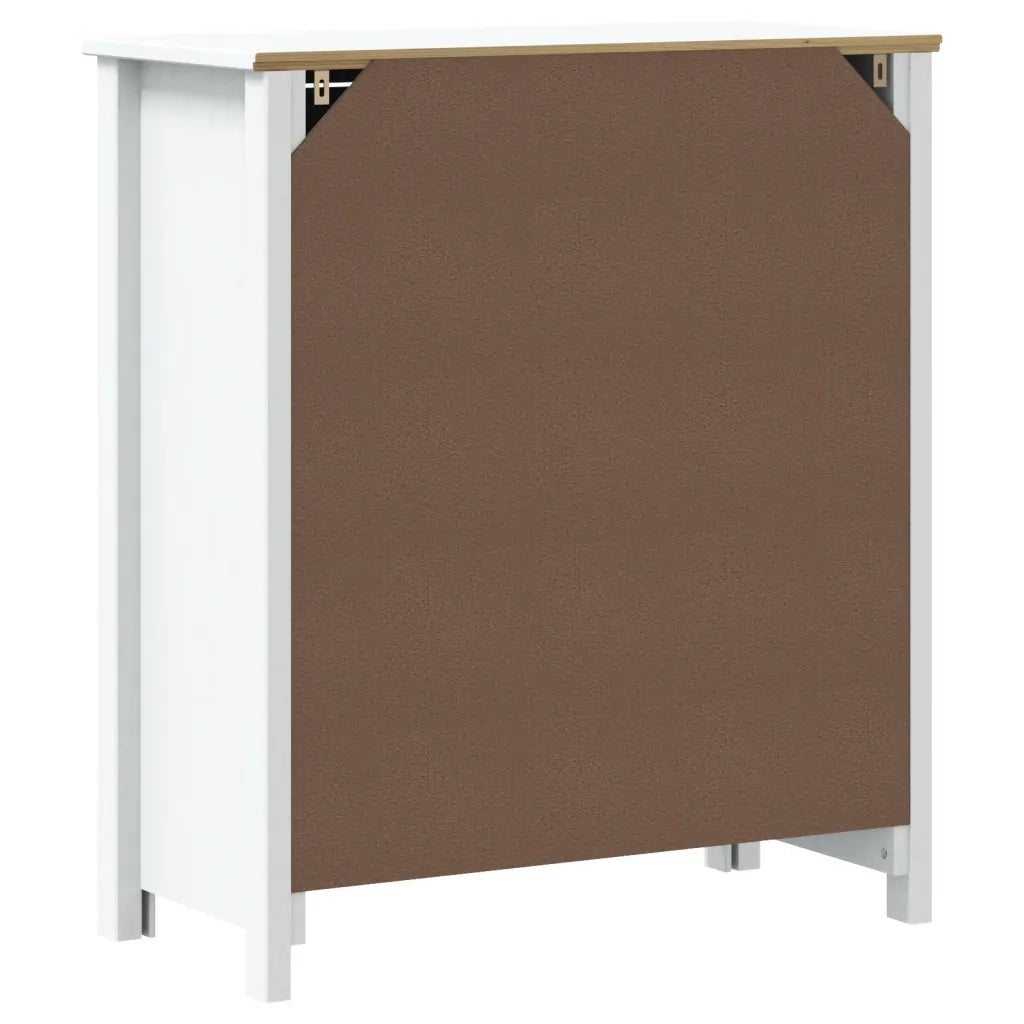 Mobiletto da bagno con vano contenitore 69,5 x 34 x 80 cm finitura liscia stile rustico pino bianco massello 02_0047335