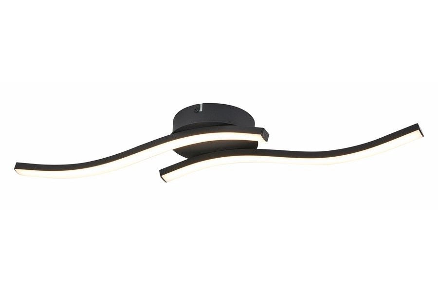 Plafoniera Reality Bradox nera LED 12W doppia onda