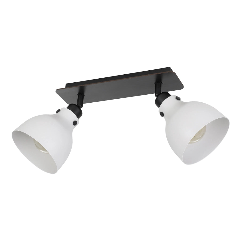 Spot Contemporaneo Matlock In Acciaio Grigio 2 Luci E27 40W Ip20