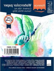 Papier aquarel con superficie strutturata 300 g/m² cellulosa bianco intenso A6 100 fogli