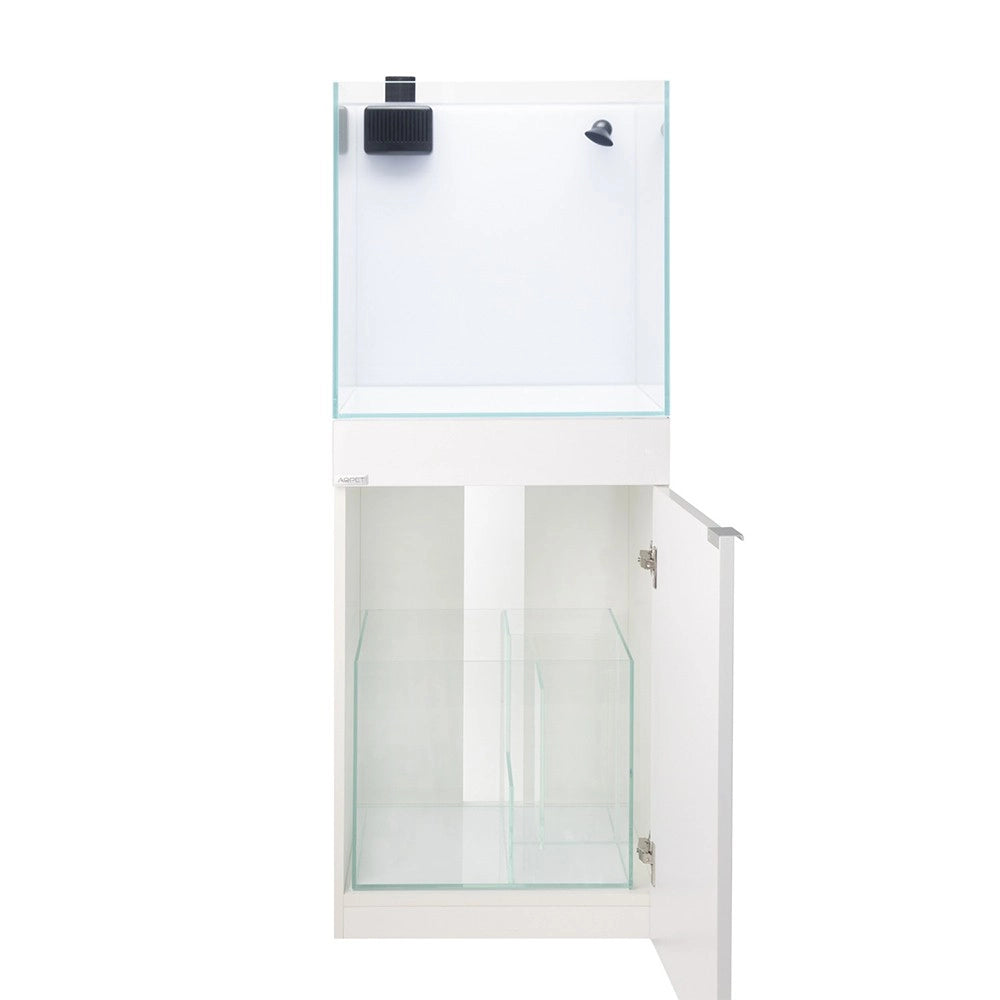 Aqpet Reef Kubic 50 marine cm50x50x50h - vasca in vetro extrachiaro con supporto e sump Colore: Nero