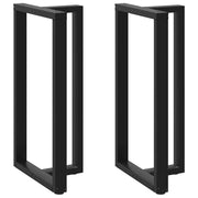 Set di 2 gambe regolabili per tavolo da bar a forma di T 60 x 35 x 110 cm design moderno acciaio nero 02_0057364