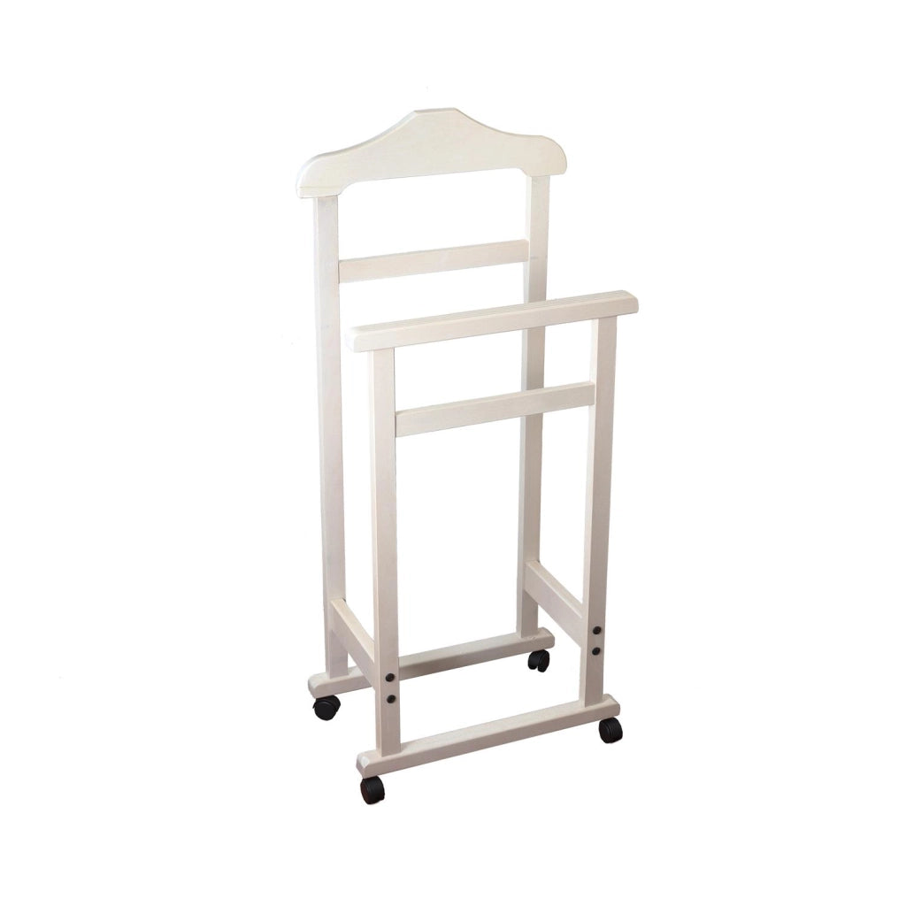 INDOSSATORE  APPENDIABITI  DA  CAMERA  PRATIC LEGNO DI FAGGIO BIANCO 44 X 25 X 98 H