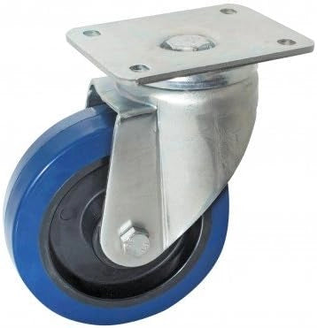 Roulette girevole a platino gomma blu D.200 - 527736