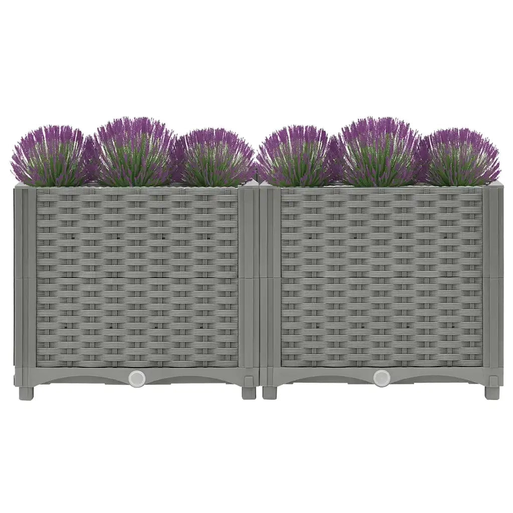 Fioriera | Cassetta per fiori | Vaso Rialzata 80x40x38 cm in Polipropilene