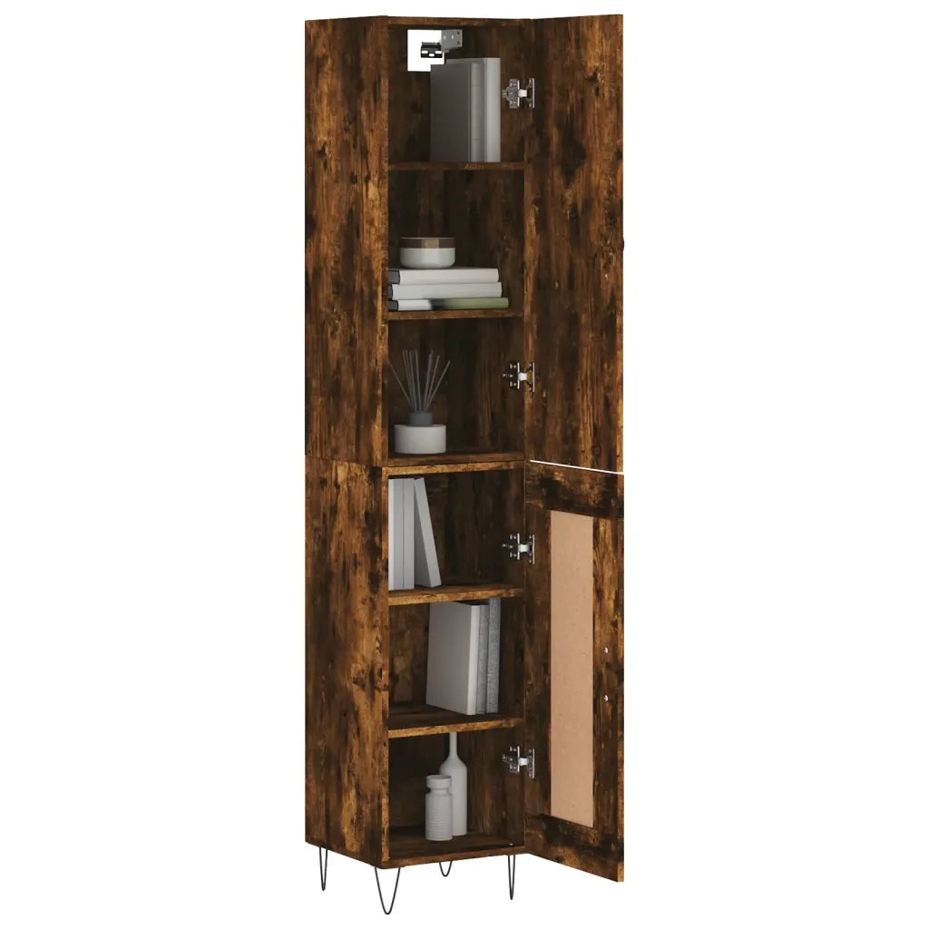 Credenza Rovere Fumo 34,5x34x180 cm in Legno Multistrato 3199142