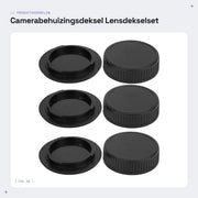 Kit di copertura per obiettivi 3 pezzi - Adatto per Pentax PK - Plastica - Leggero - Duraturo e resistente