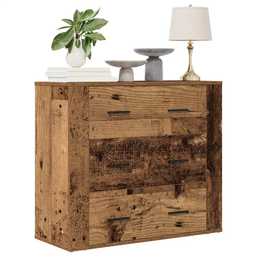 Credenza-Buffet-Armadio da cucina Legno Vecchio 80x33x70 cm in Truciolato 930972