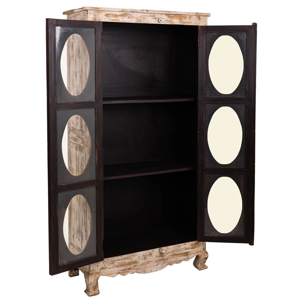 Vetrina in legno marrone 91x40x183h