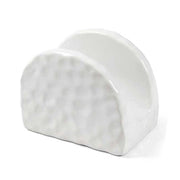 PORTA TOVAGLIOLI BIANCO IN CERAMICA MODELLO ONDULATO 10 X 6 X 8 CM