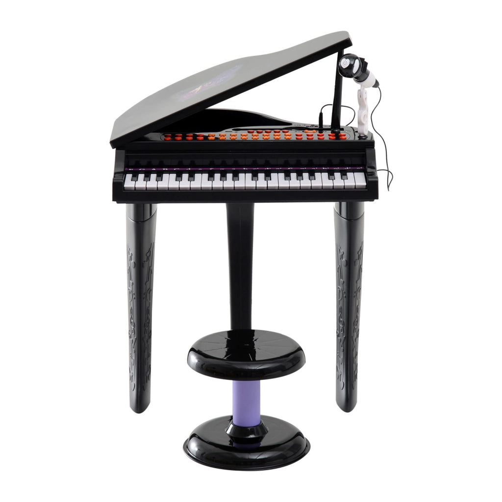 Pianoforte Giocattolo per Bambini 3-6 Anni con Microfono e LED ¨C zephmum ¨C Nero