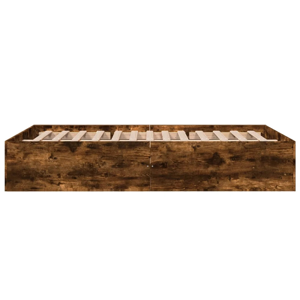 Giroletto-Struttura Letto Rovere Fumo 120x190 cm in Legno Multistrato 349959