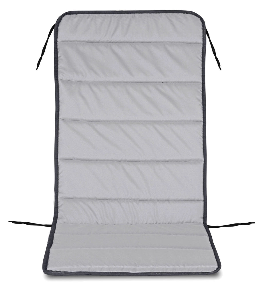 AIO FACTORY Cuscino per sedia da giardino trapuntato 50x50x80 cm impermeabile grigio scuro